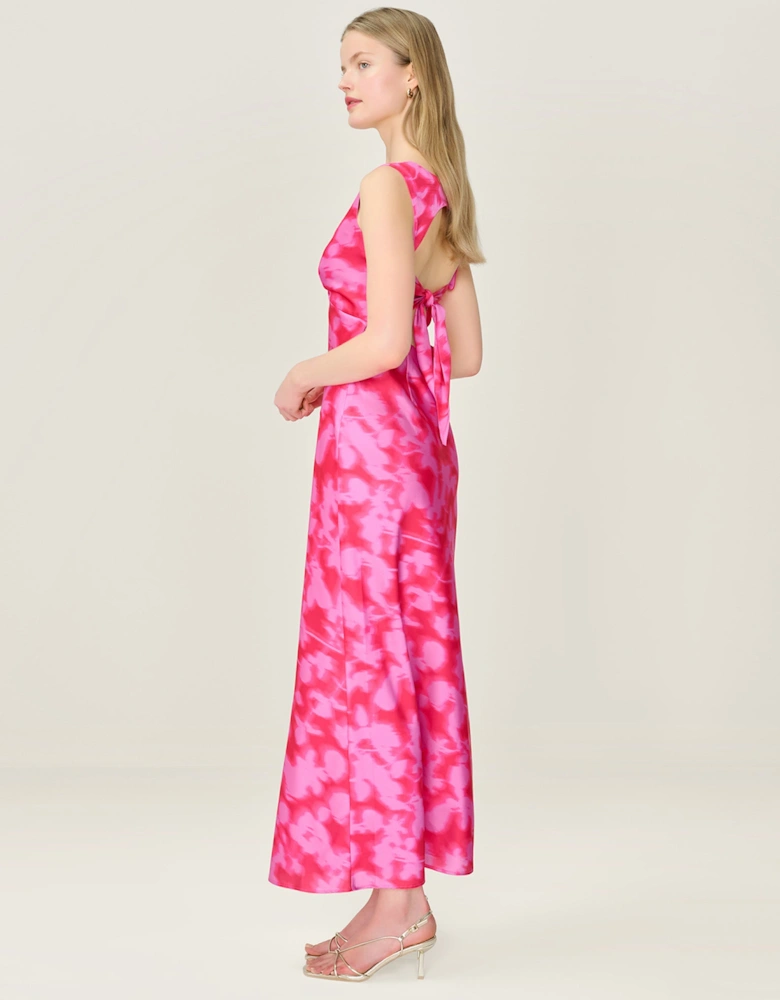 Nova Dress in Blurred Floral Magenta