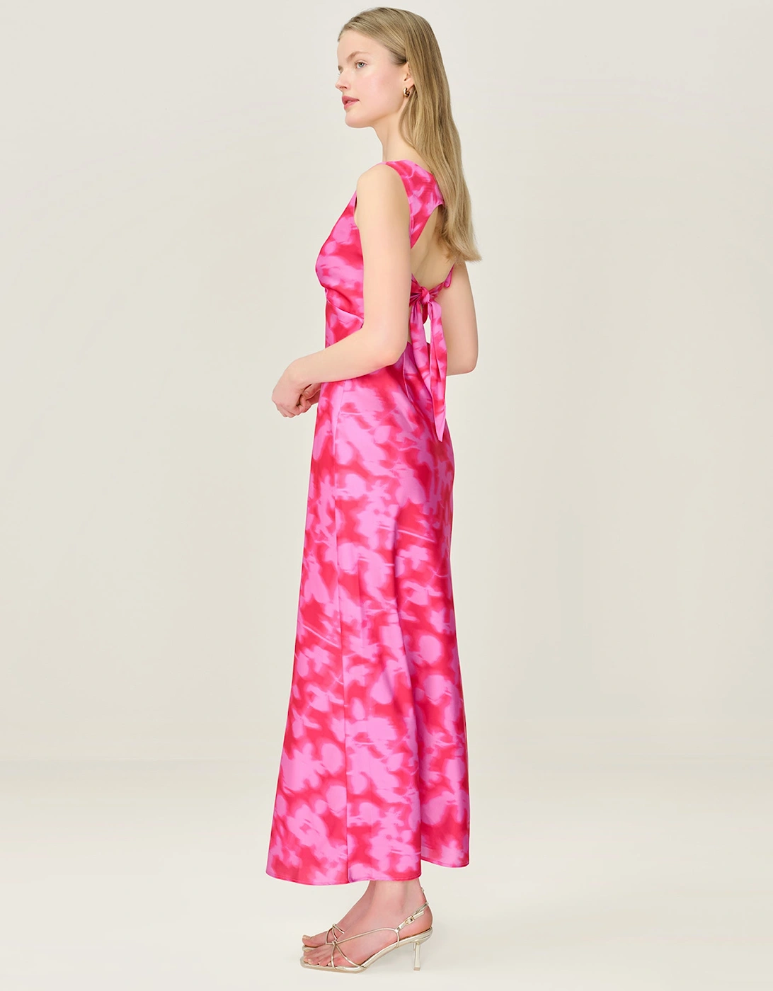 Nova Dress in Blurred Floral Magenta