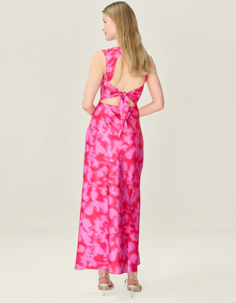 Nova Dress in Blurred Floral Magenta