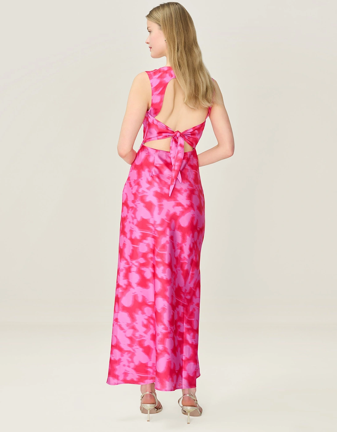 Nova Dress in Blurred Floral Magenta