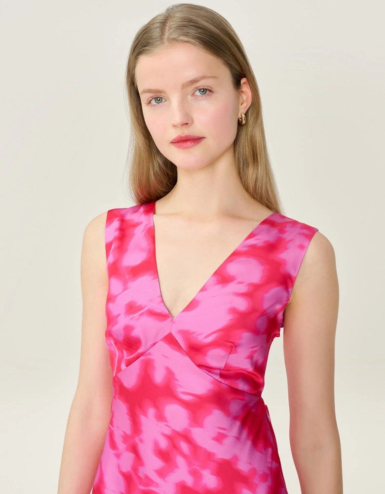Nova Dress in Blurred Floral Magenta