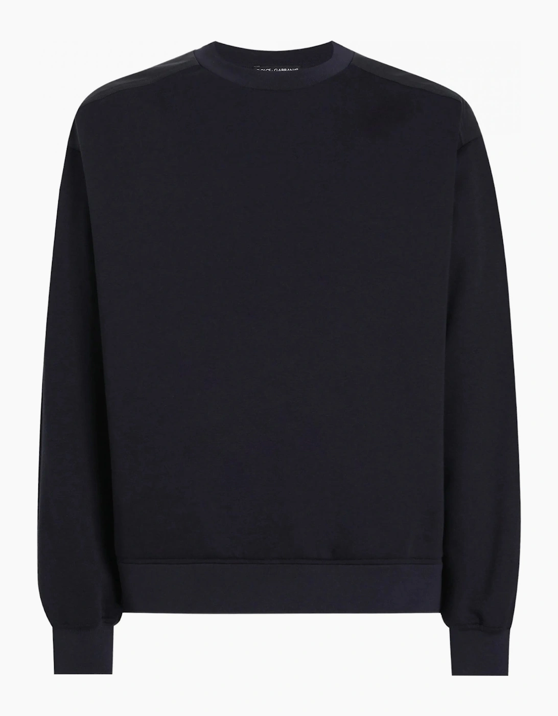 Plaque Cotton Sweatshirt Navy