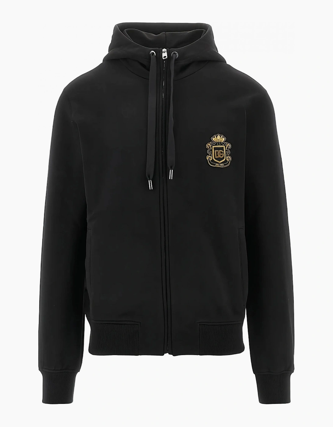 Crest Zip Up Hoodie Black, 3 of 2