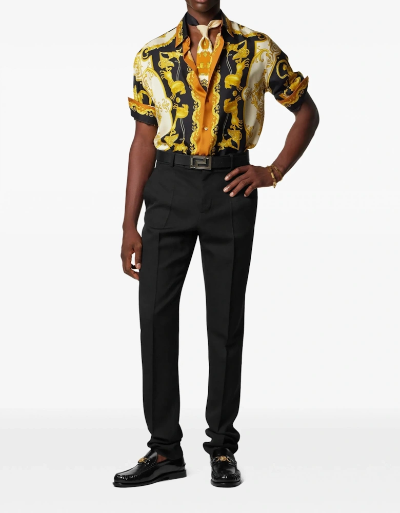 Hall Of Heros Silk Shirt Black