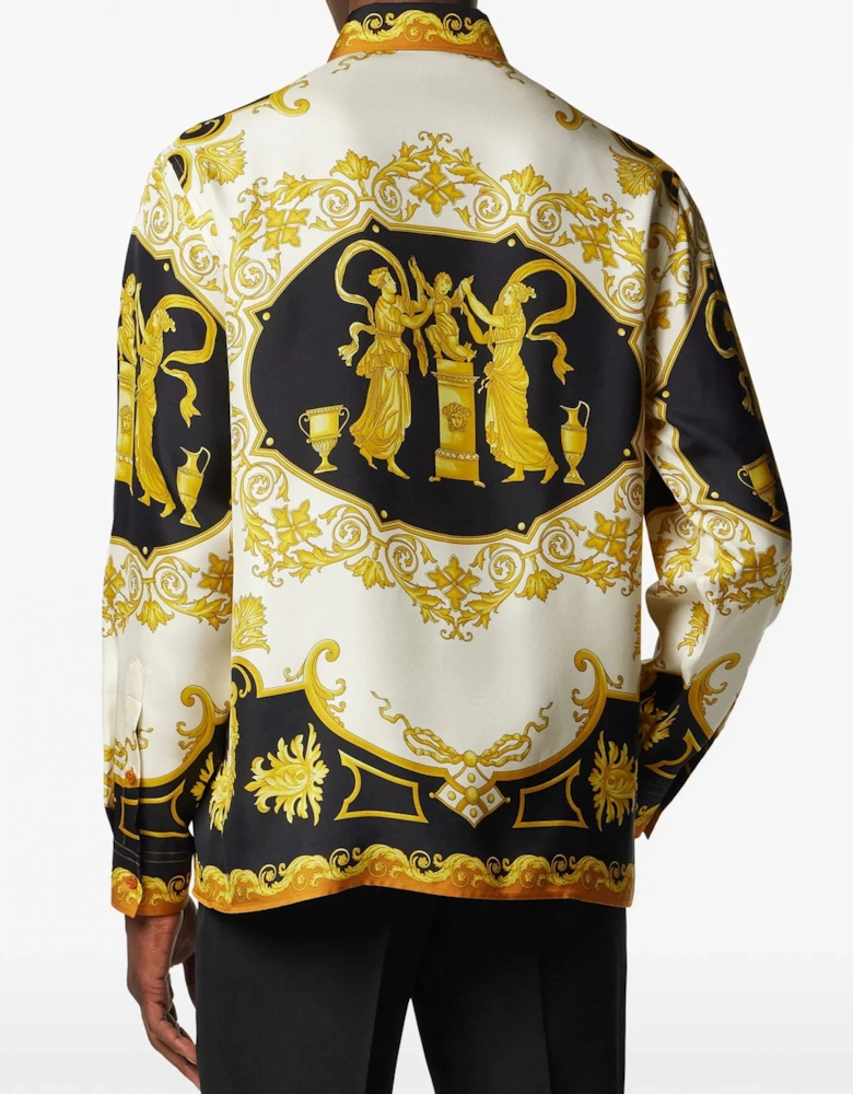 Hall Of Heros Silk Shirt Black