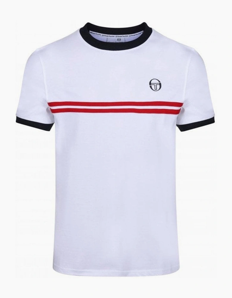 Supermac T-Shirt White/Maritime Blue/Adrenaline Rush