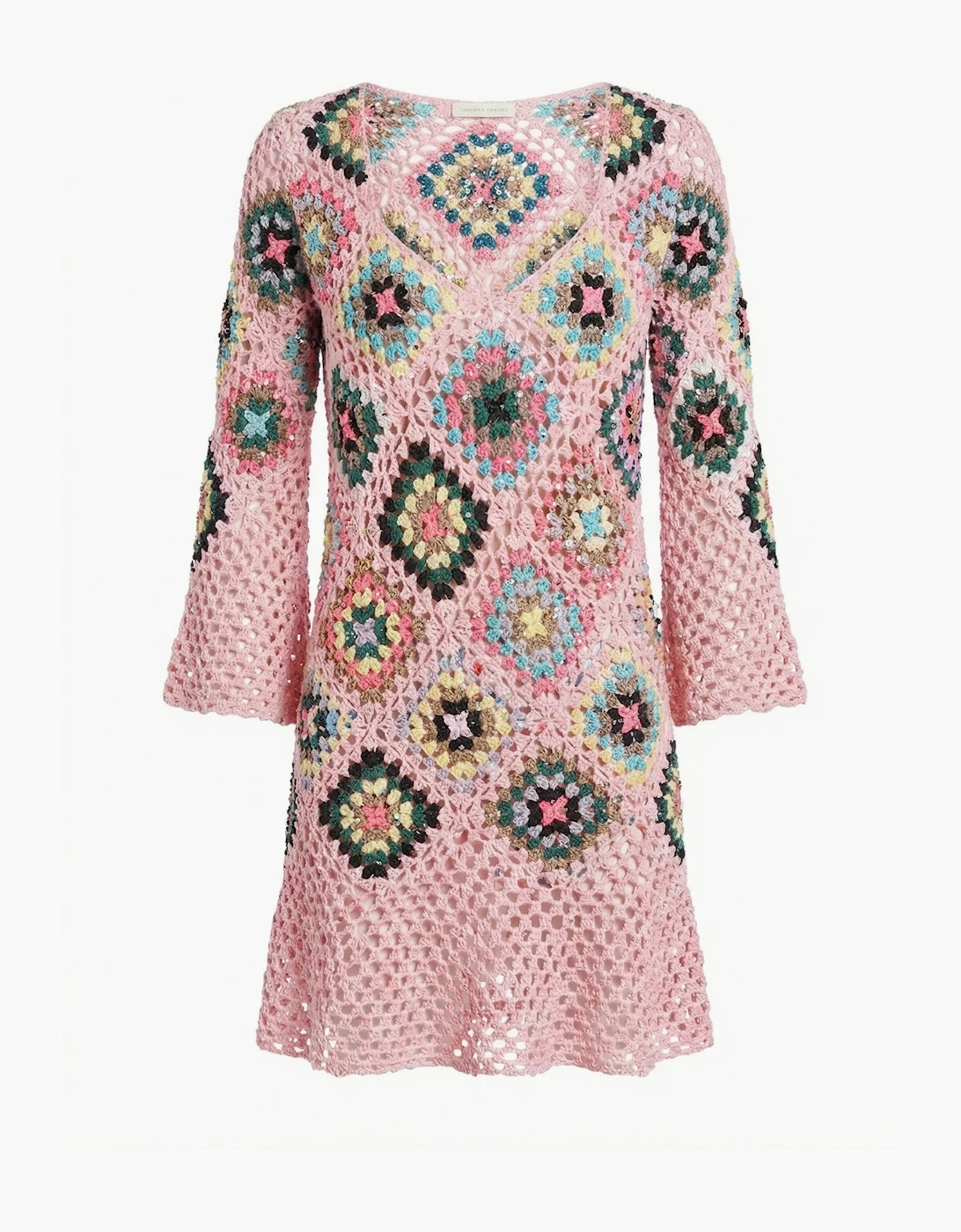 Spring Pink Crochet Dress