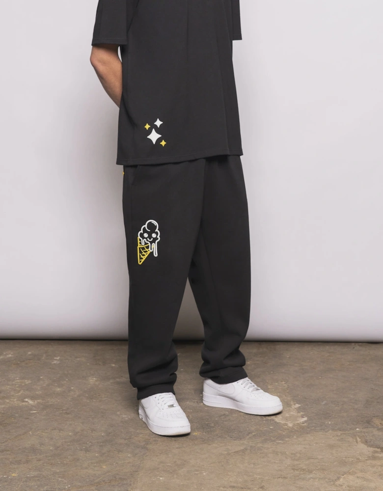 Fresh Couture Fresh Flavours Joggers - Black/Yellow