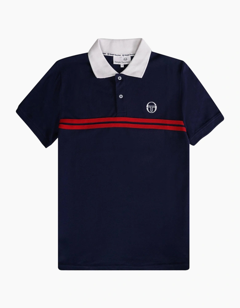 Supermac Polo Shirt Maritime Blue/Adrenaline Rush