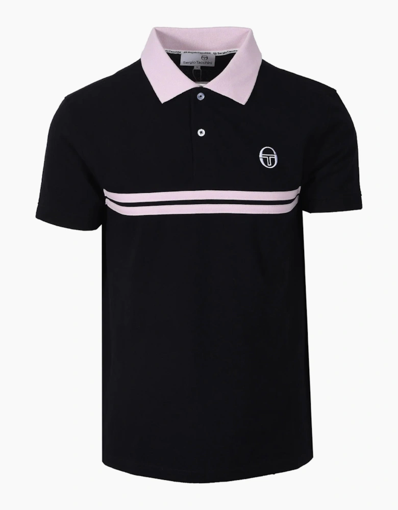Supermac Polo Shirt Black/Light Lilac/White