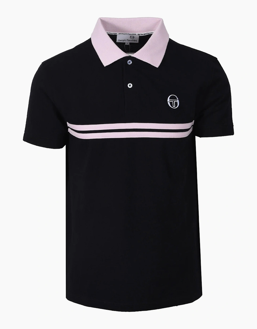 Supermac Polo Shirt Black/Light Lilac/White, 3 of 2