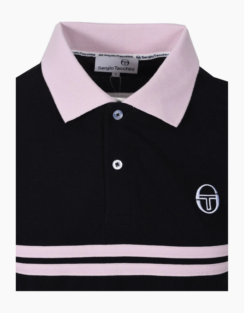 Supermac Polo Shirt Black/Light Lilac/White
