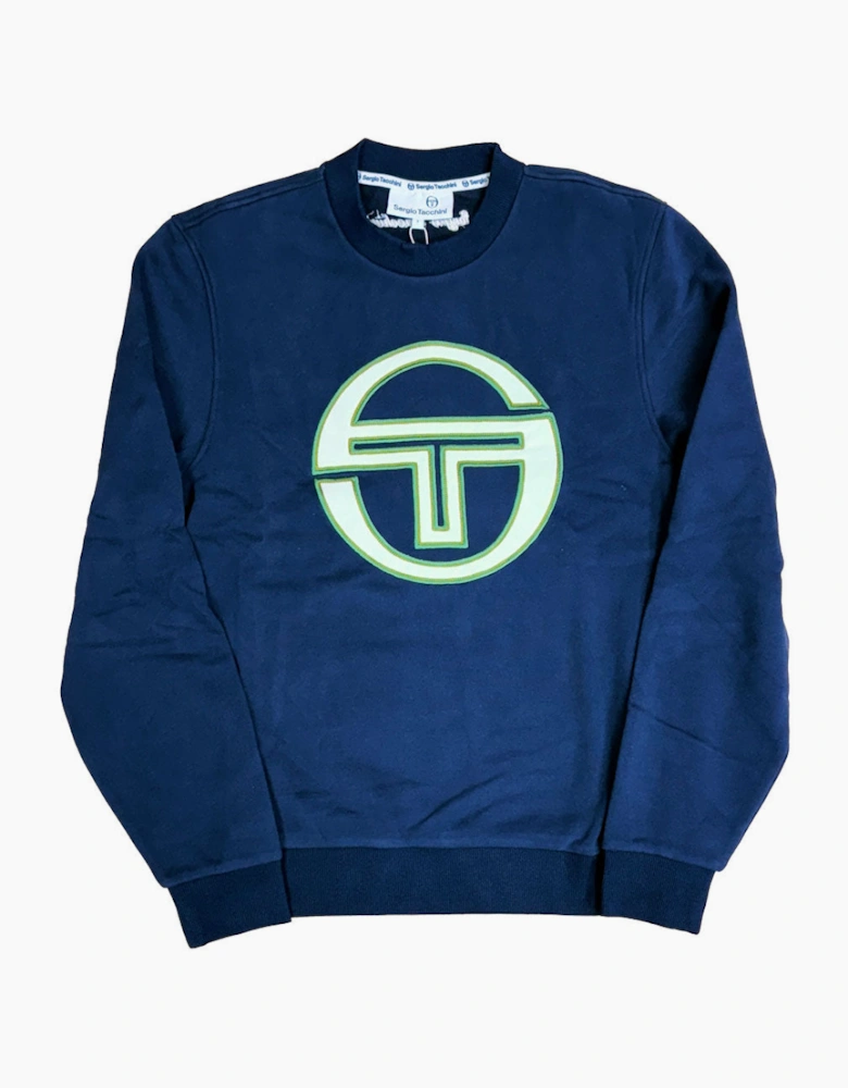 Sergio Tacchini Logo Carbon Crewneck Sweatshirt - Navy