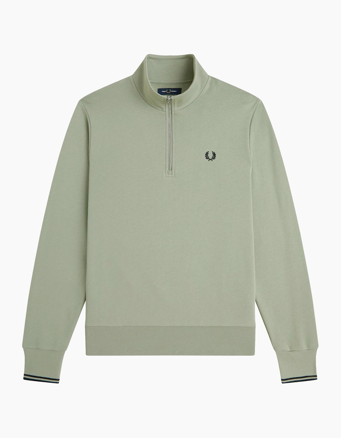 Fred Perry Men's Tan Half Zip Sweatshirt - Size: XX-Large