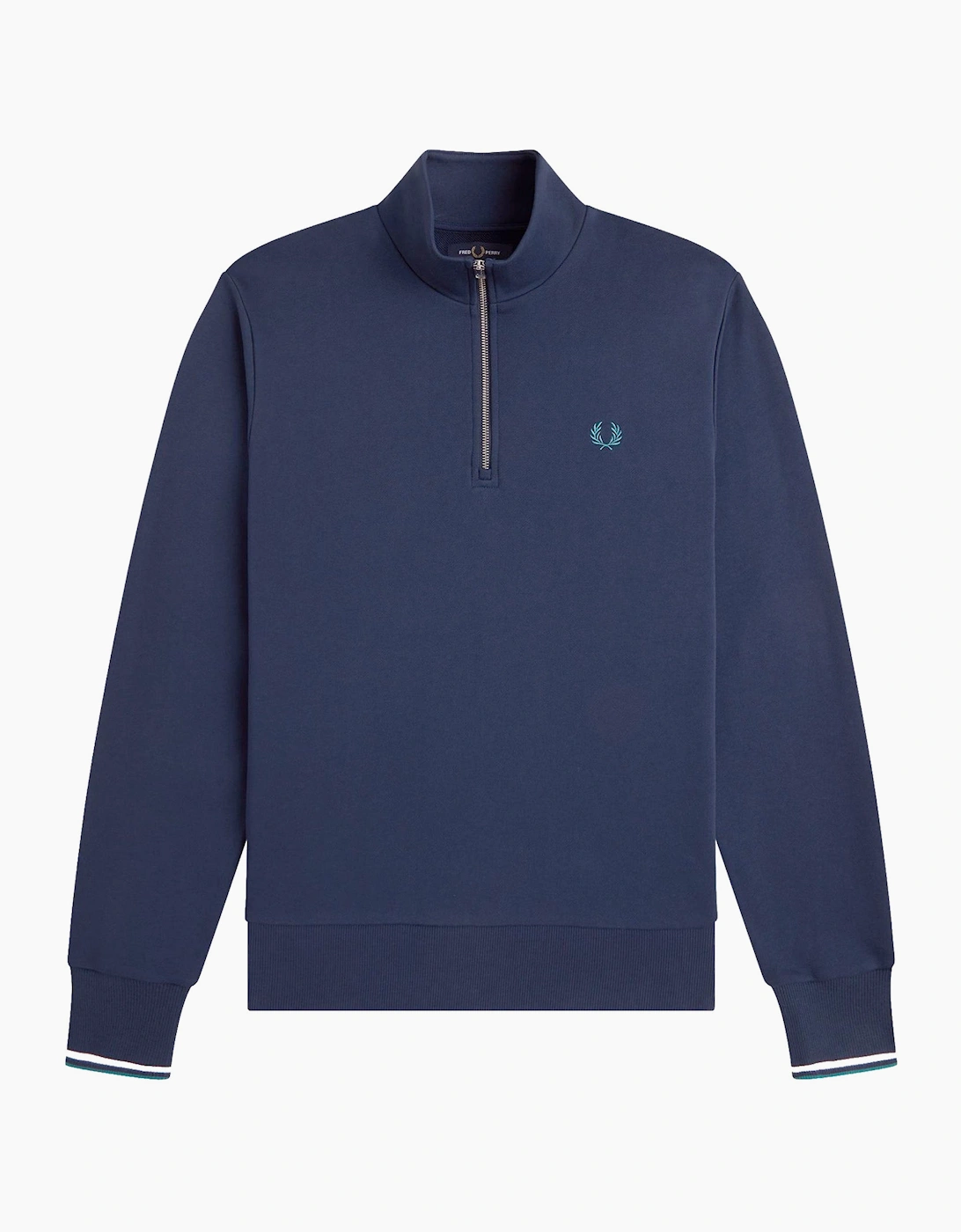 Fred Perry Men's Navy Half Zip Sweatshirt  XX-Large