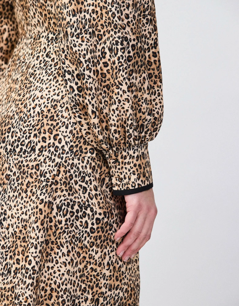 Leopard-Print Shirt Dress