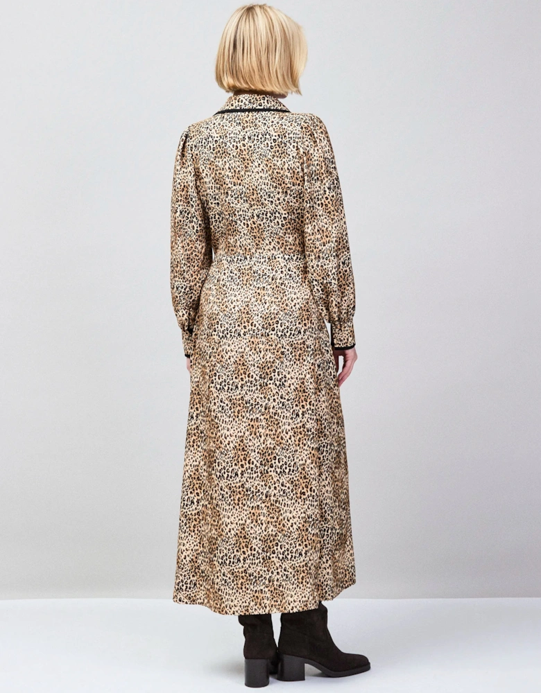 Leopard-Print Shirt Dress