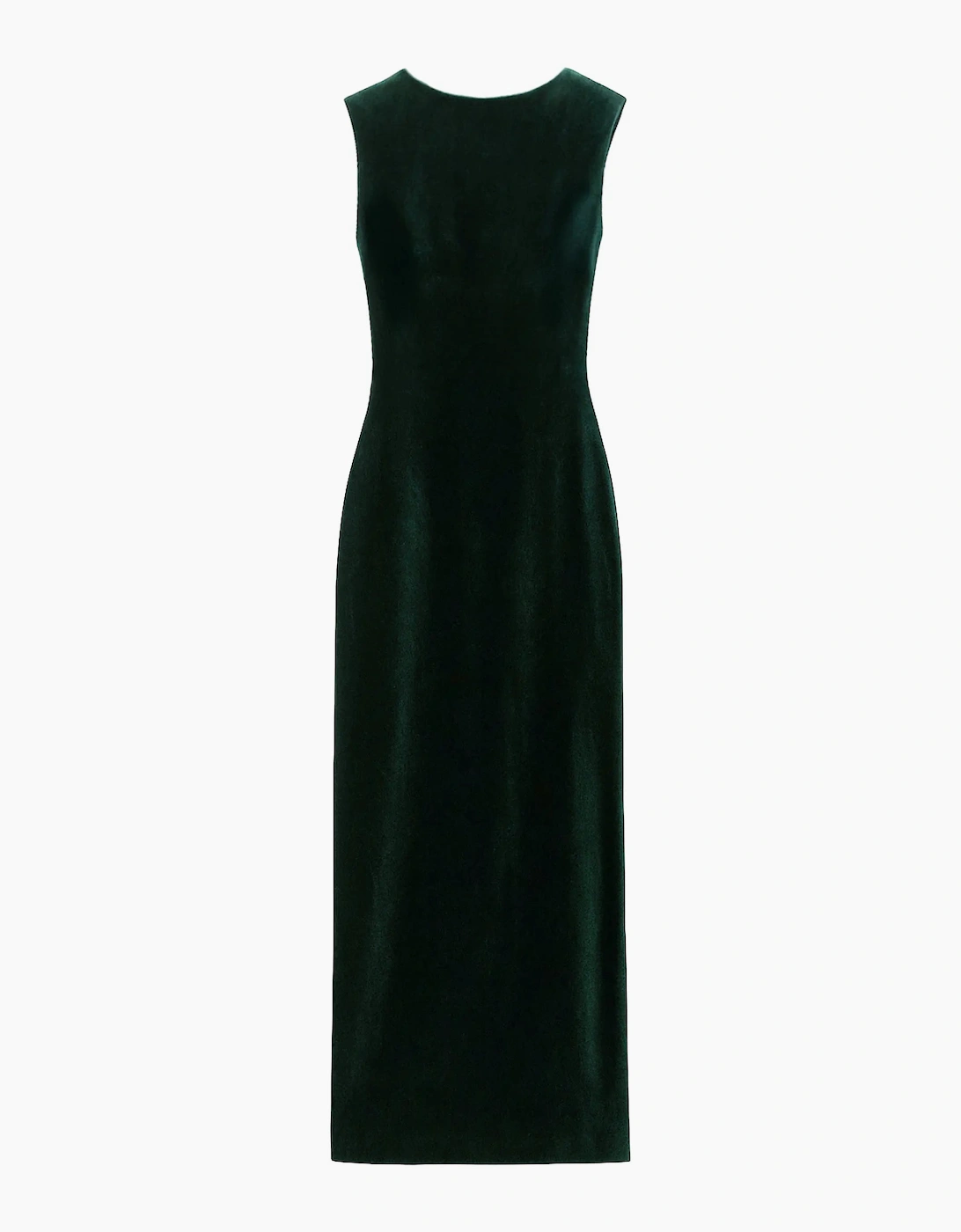 Petite Joanna Emerald Green Velvet Open-Back Dress