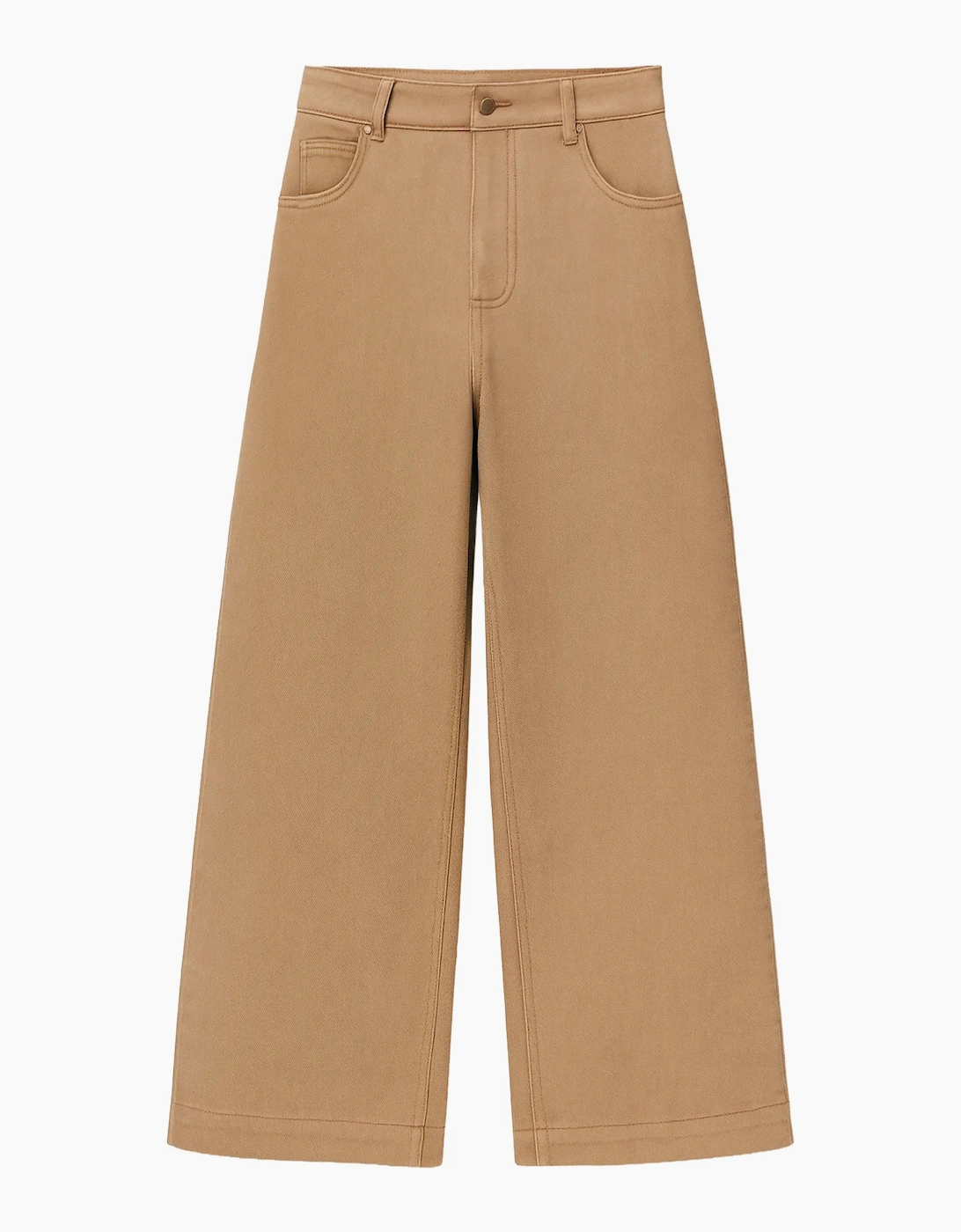 Petite Camel Wide Leg Jeans, 6 of 5