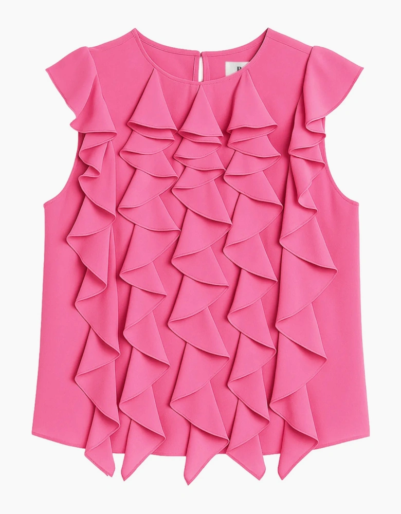 Pink Frill Front Top