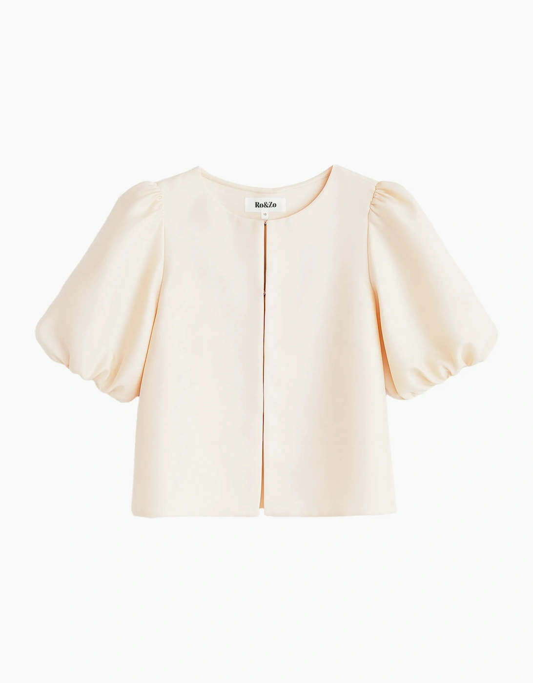Cream Puff Sleeve Shell Top