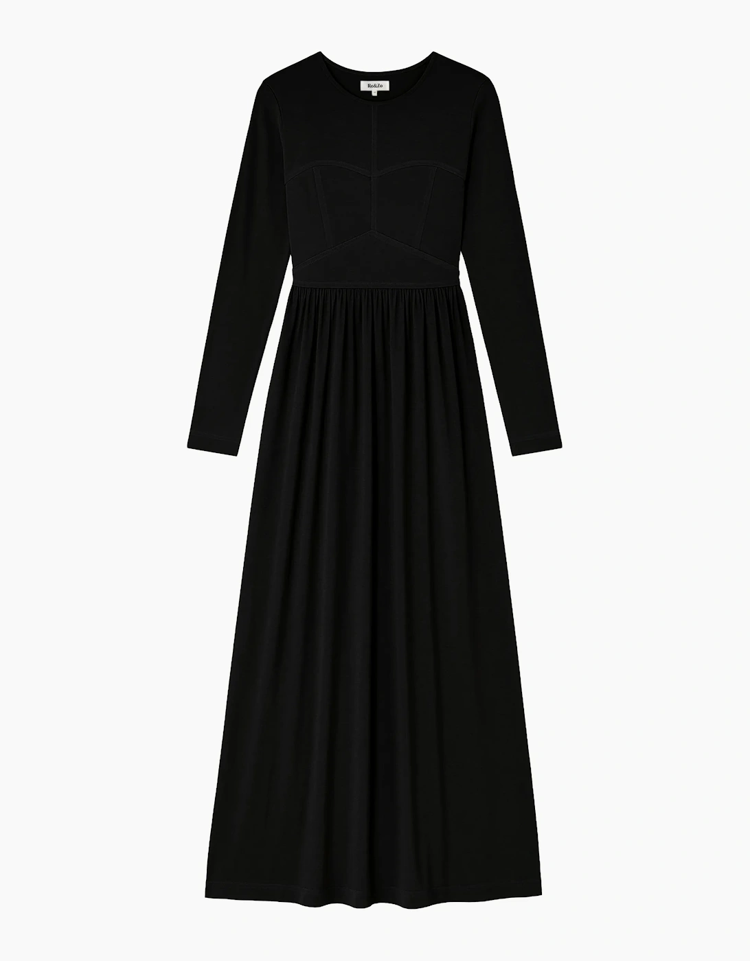 Petite Black Seamed Bodice Jersey Dress, 7 of 6