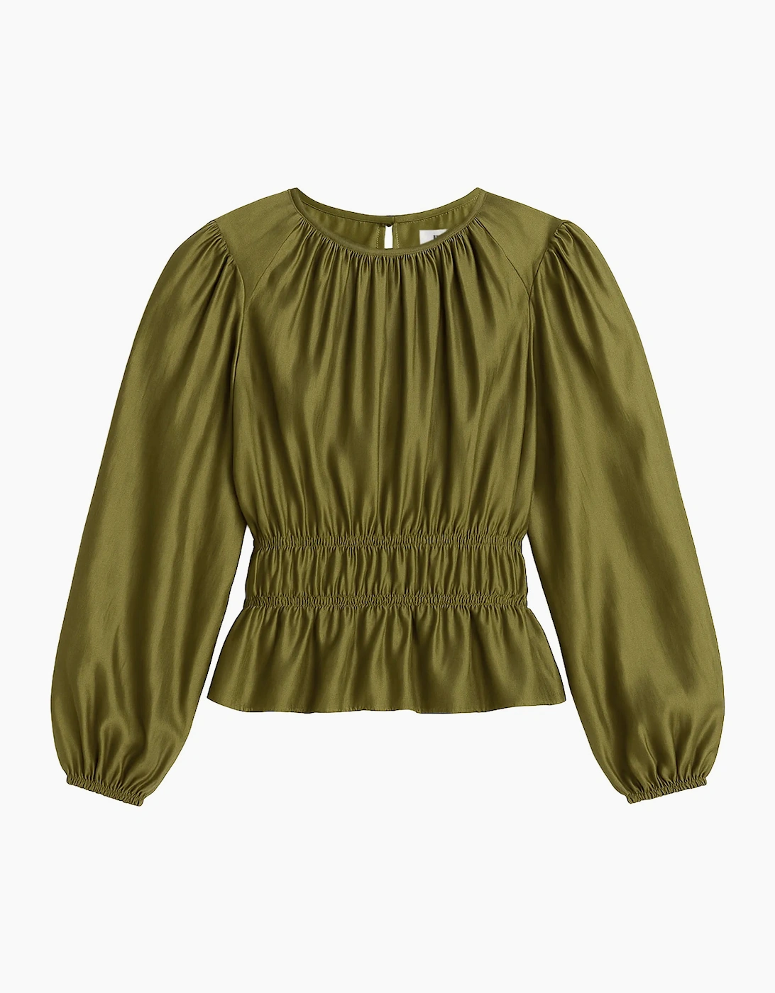 Khaki Peplum Blouse