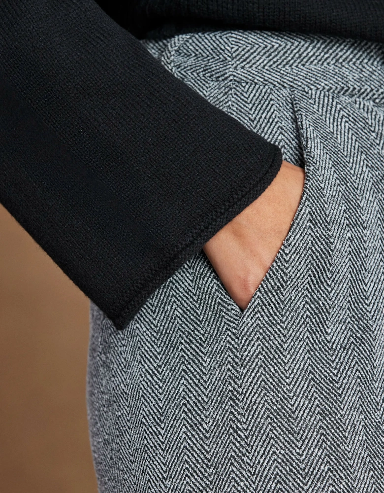 Grey Herringbone Culottes