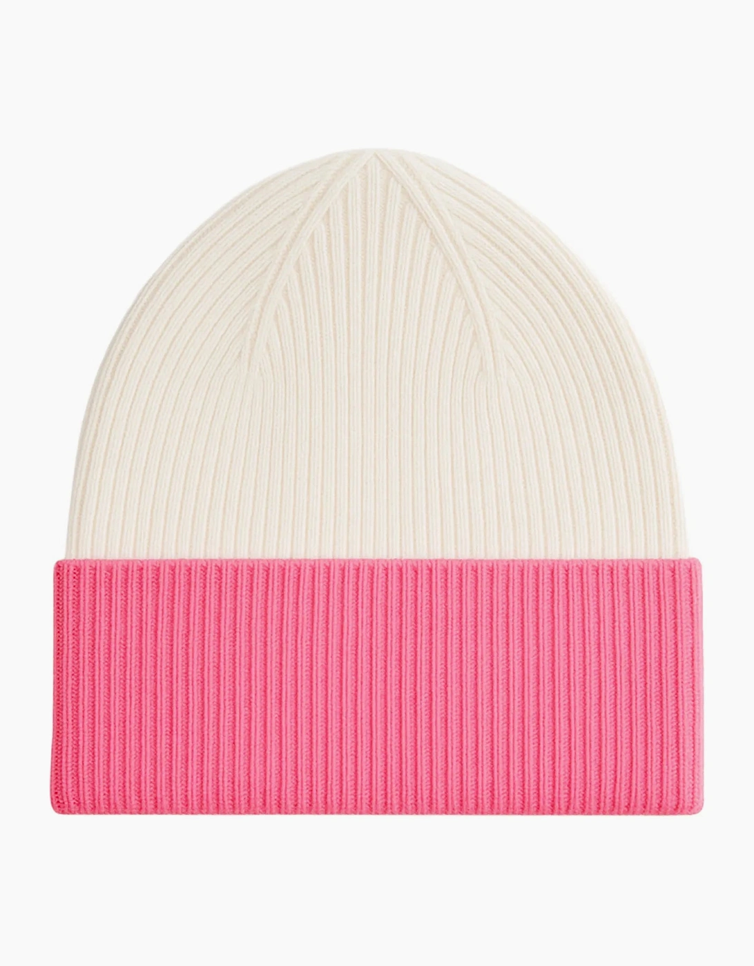 Pink Colour Block Beanie With Cashmere, 5 of 4
