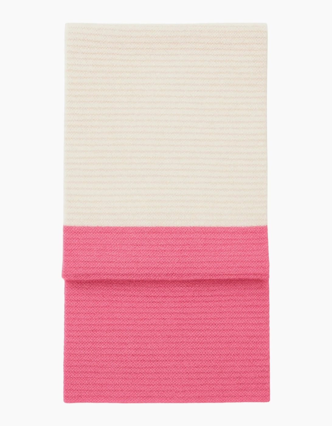 Pink Colour Block Scarf With Cashmere