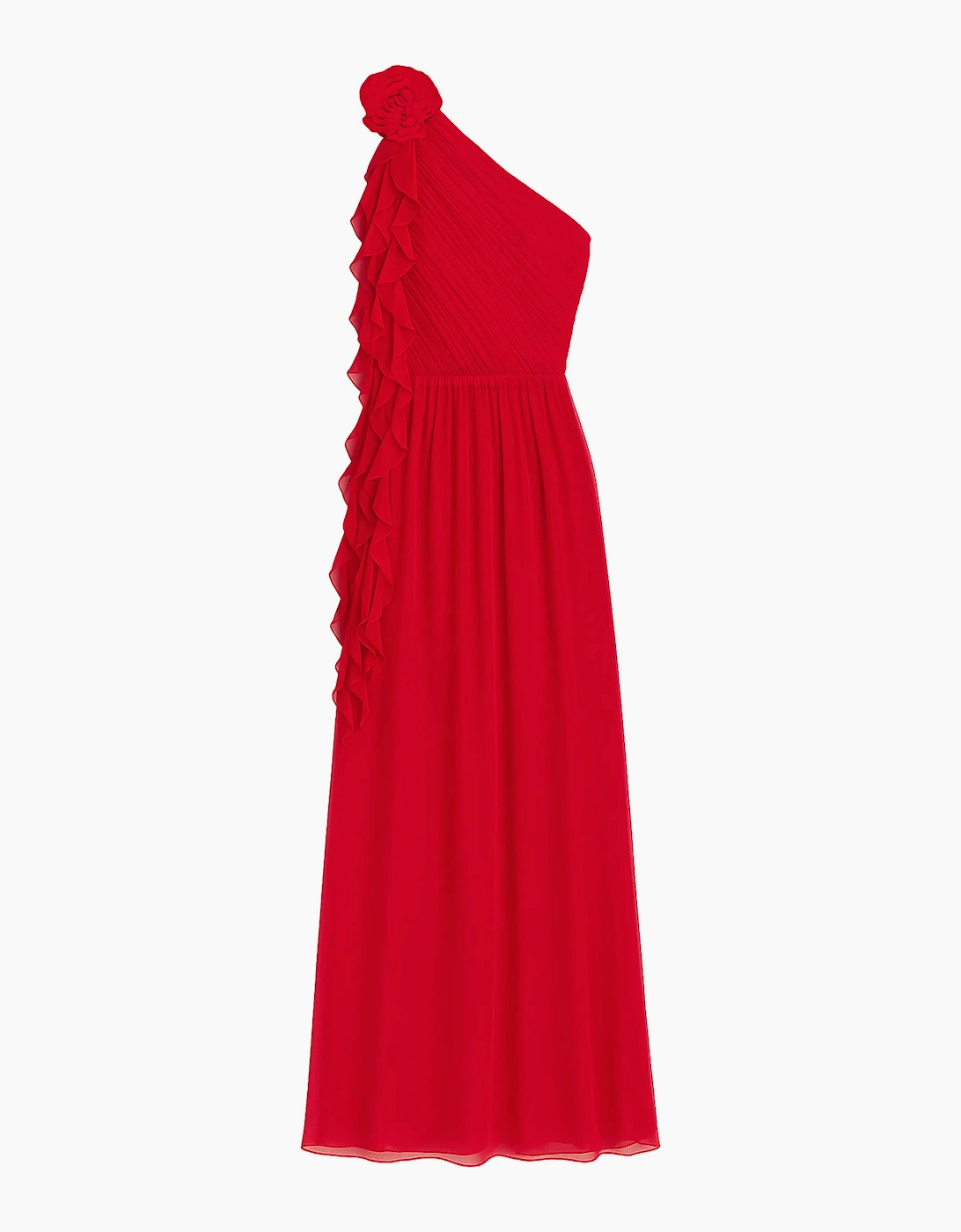 Isla Red Corsage One Shoulder Dress
