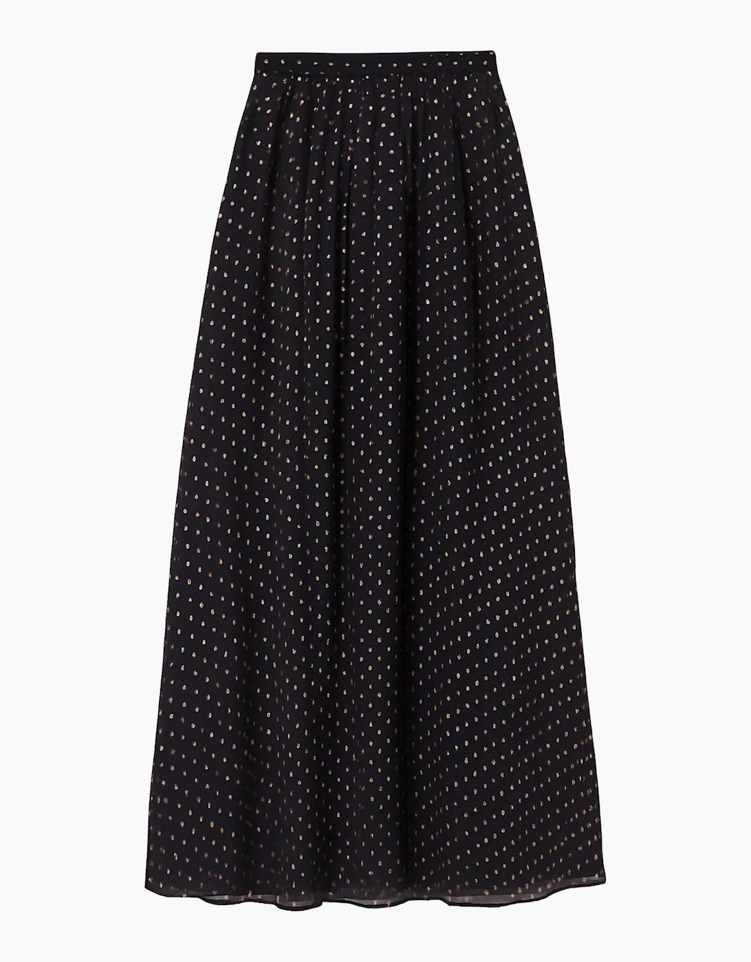 Gold Foil Maxi Skirt
