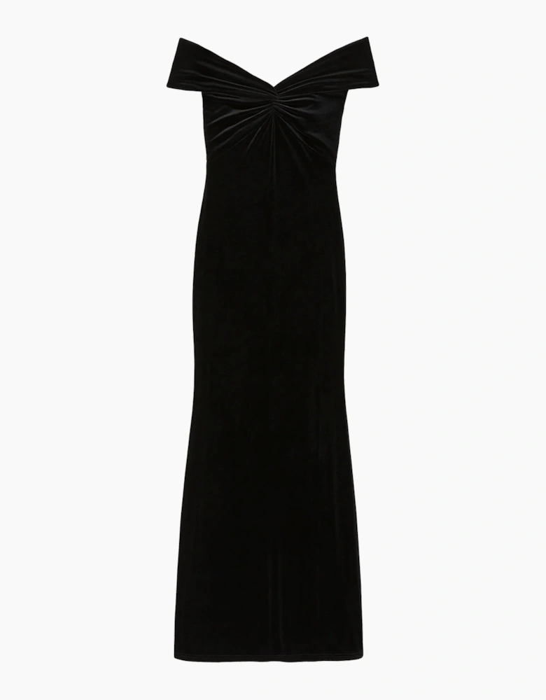 Lia Black Velvet Off The Shoulder Dress