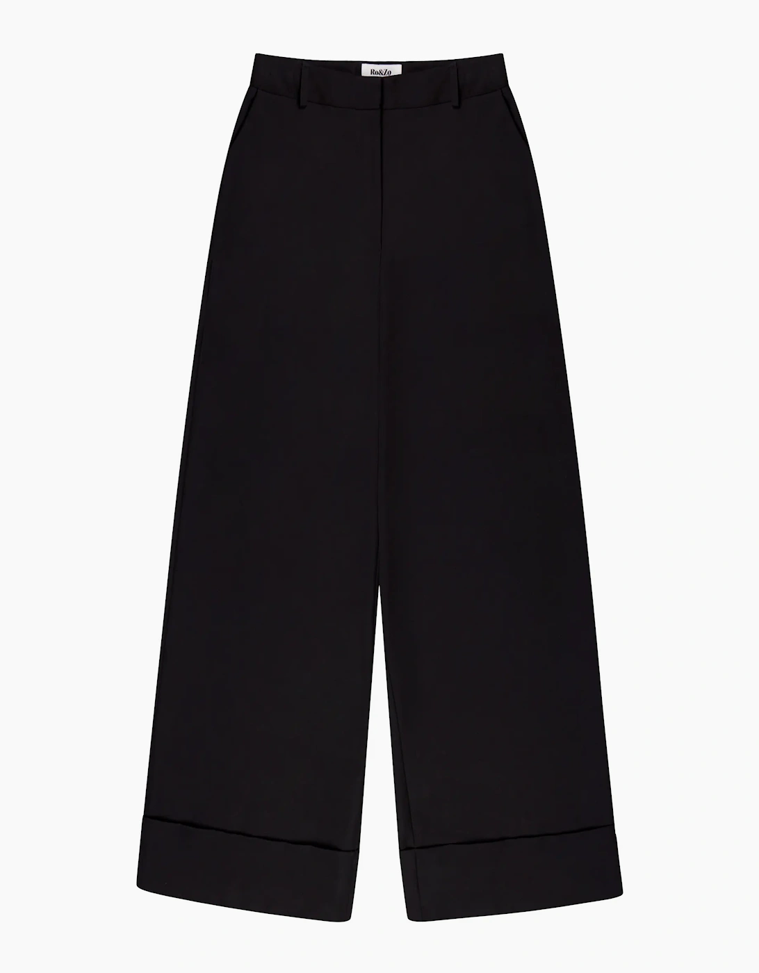 Petite Black Turn Up Trousers, 6 of 5