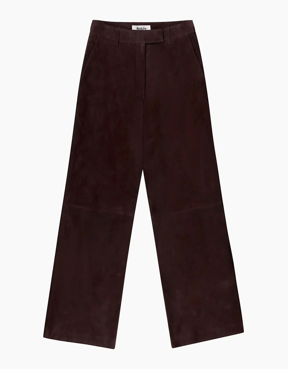 Petite Chocolate Brown Suede Wide Leg Trousers, 5 of 4