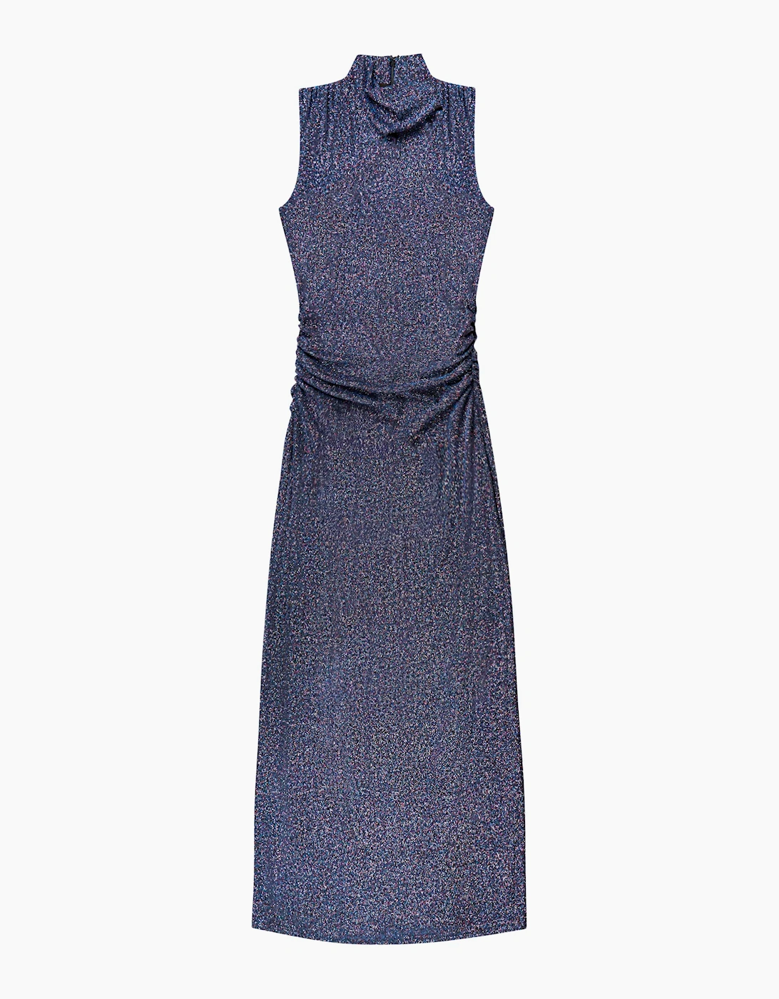 RO&ZO RO&ZO Women's Robyn Blue Sparkle Cowl Neck Dress