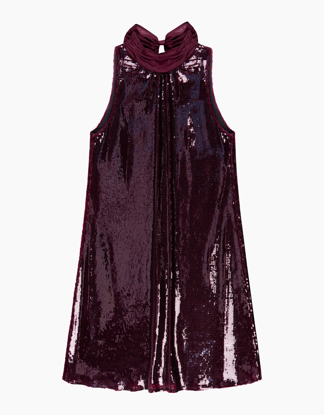 Freya Wine Red Sequinned Halterneck Mini Dress
