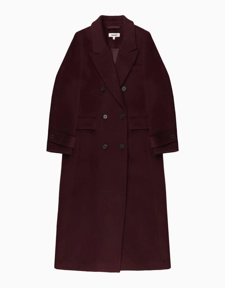 Petite Bitter Chocolate Oversized Wool-Blend Coat
