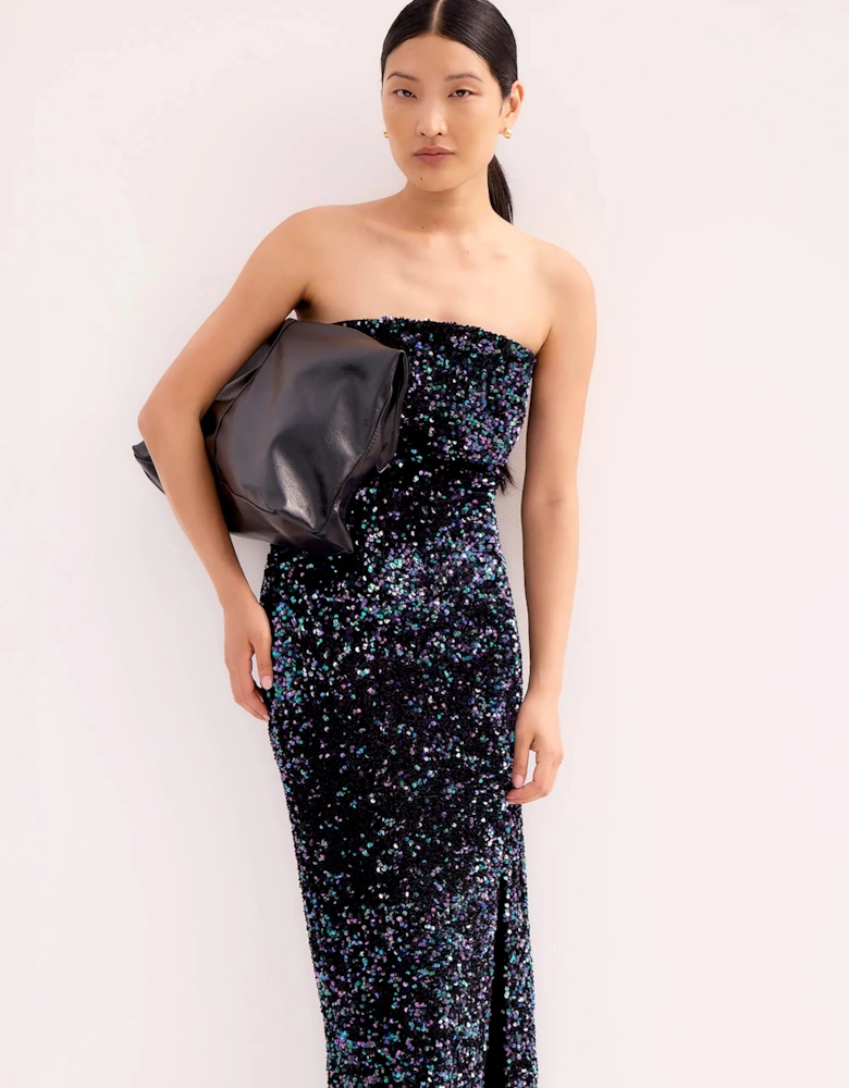 Blair Sequinned Bandeau Maxi Dress