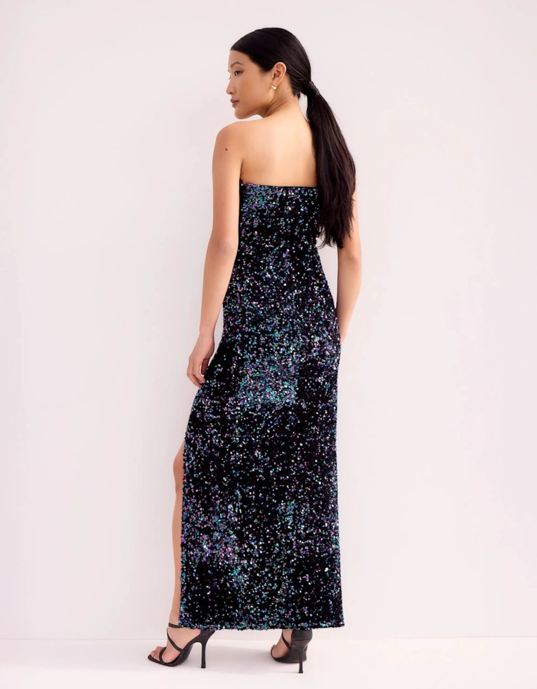 Blair Sequinned Bandeau Maxi Dress