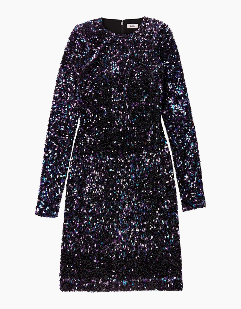 Petite Evie Sequinned Long-Sleeved Mini Dress