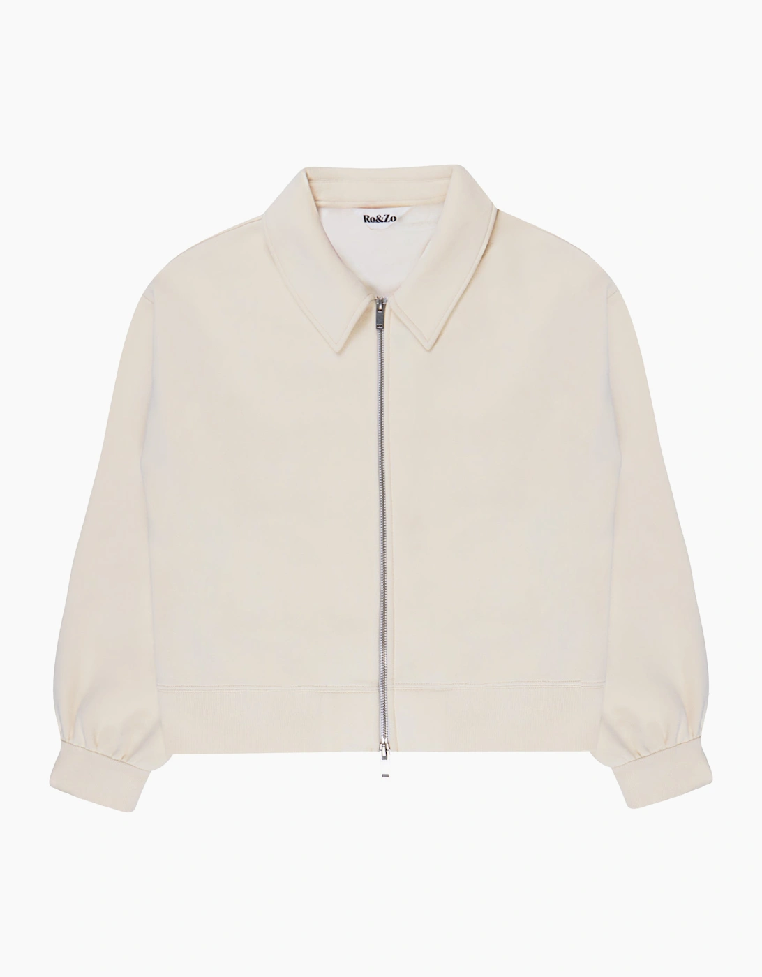 Cream Sweatshirt Bomber Jacket