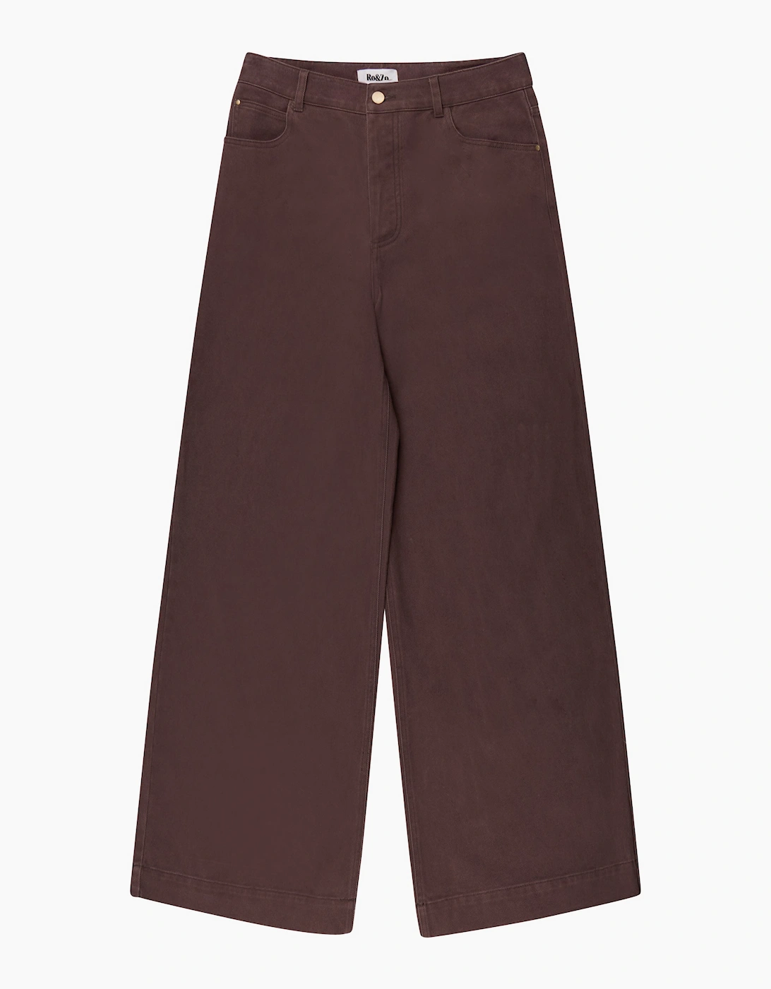 Chocolate High-Rise Wide-Leg Jeans, 6 of 5