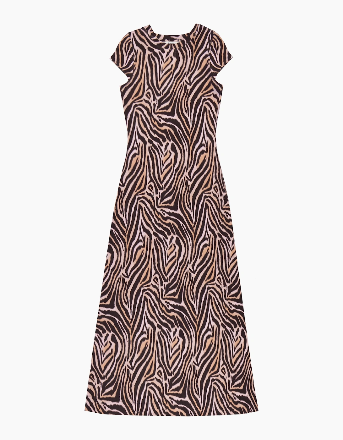 Zebra-Print Jersey Maxi Dress