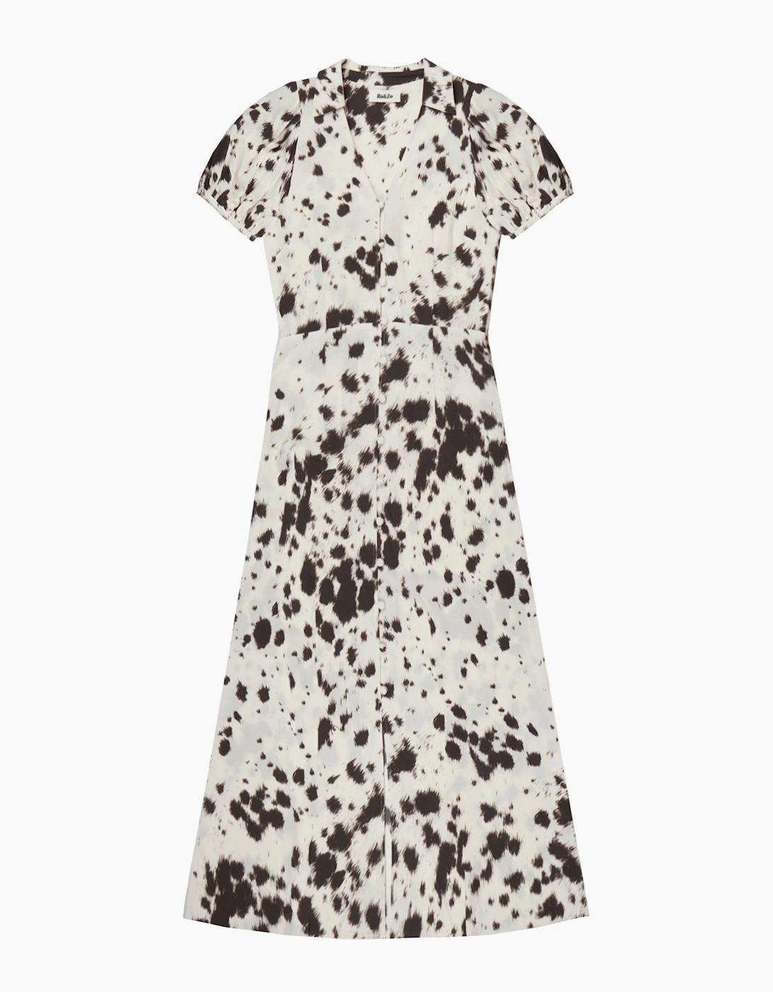 Petite Cow-Print Button-Front Shirt Dress, 7 of 6