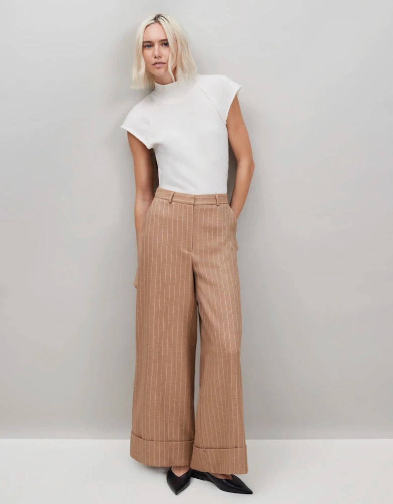 Caramel Pinstripe Trouser