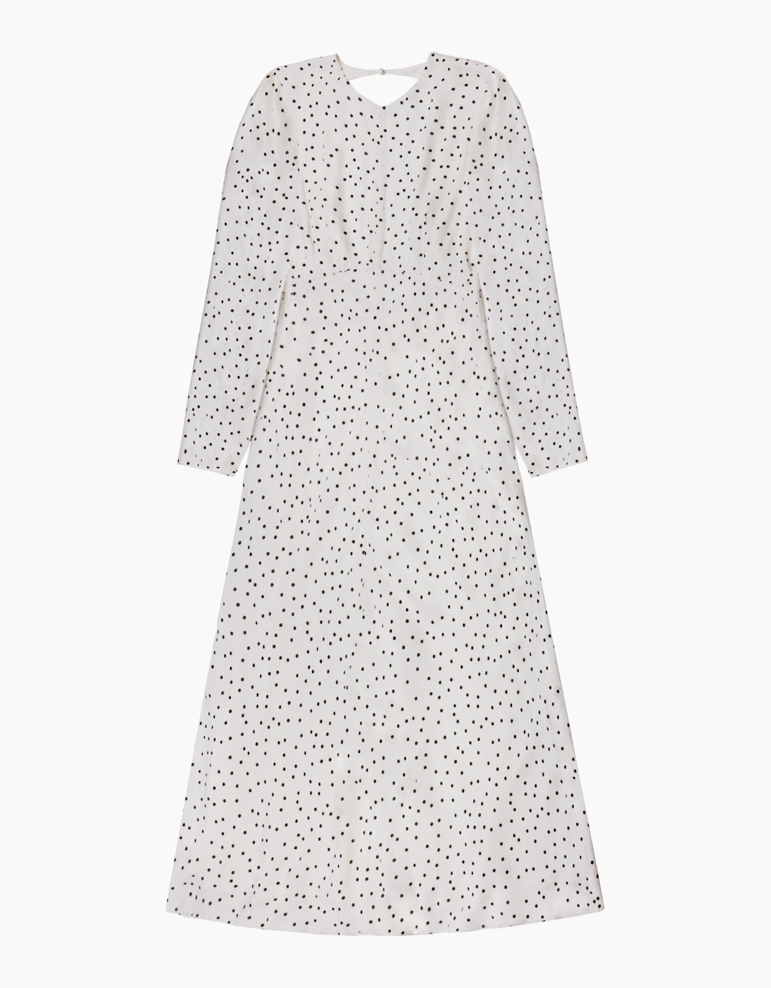 Petite Black And White Polka Dot Tie Back Dress