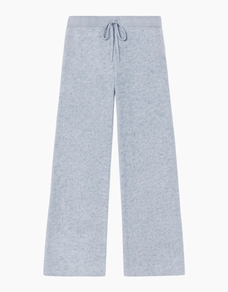 Grey Knit Straight Leg Trousers