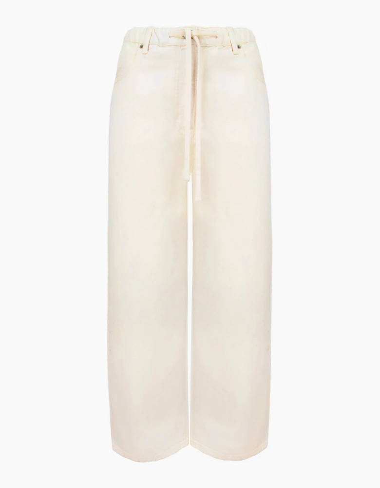 Natural Denim Drawstring-Waist Jeans