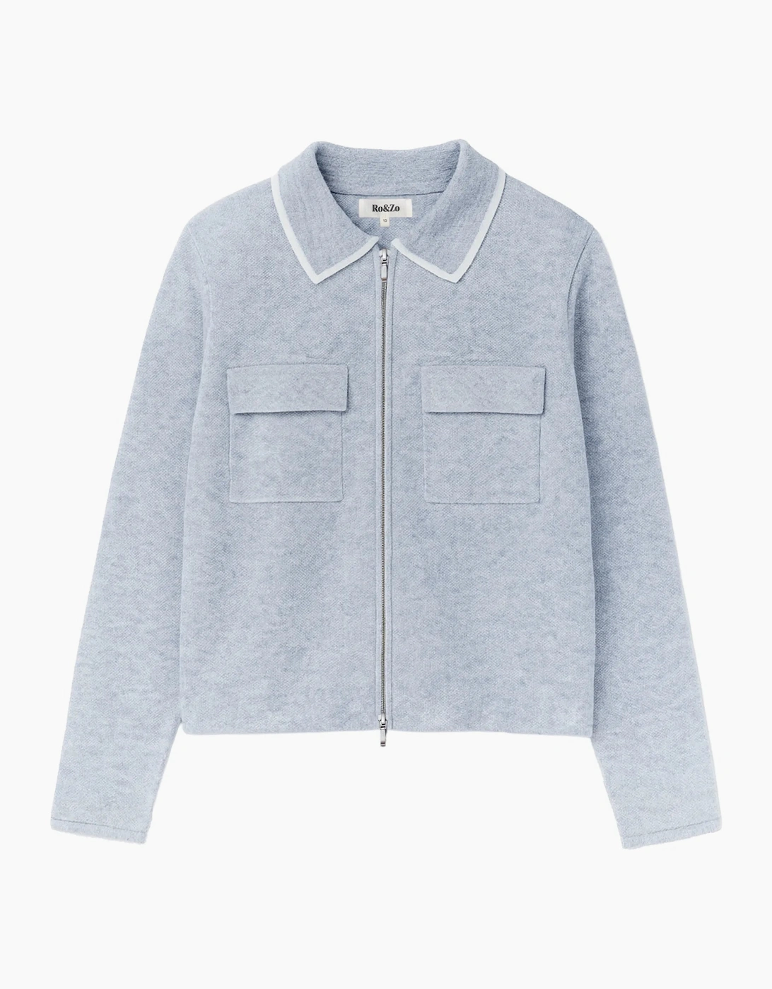 Grey Knit Zip Front Jacket With Wool, 8 of 7